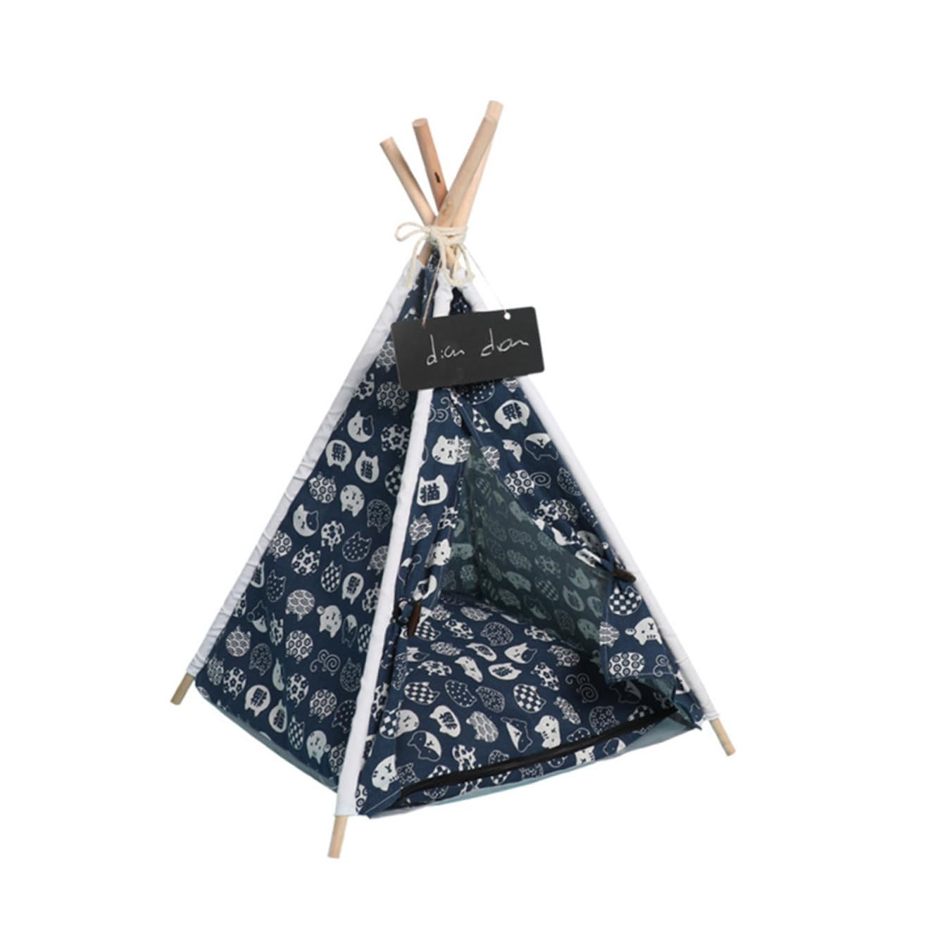 Tente Bois en pour Intérieur Extérieur et Animaux de Compagnie Lin Lavable, Confortable et Sécurisant pour Chiens et Chats