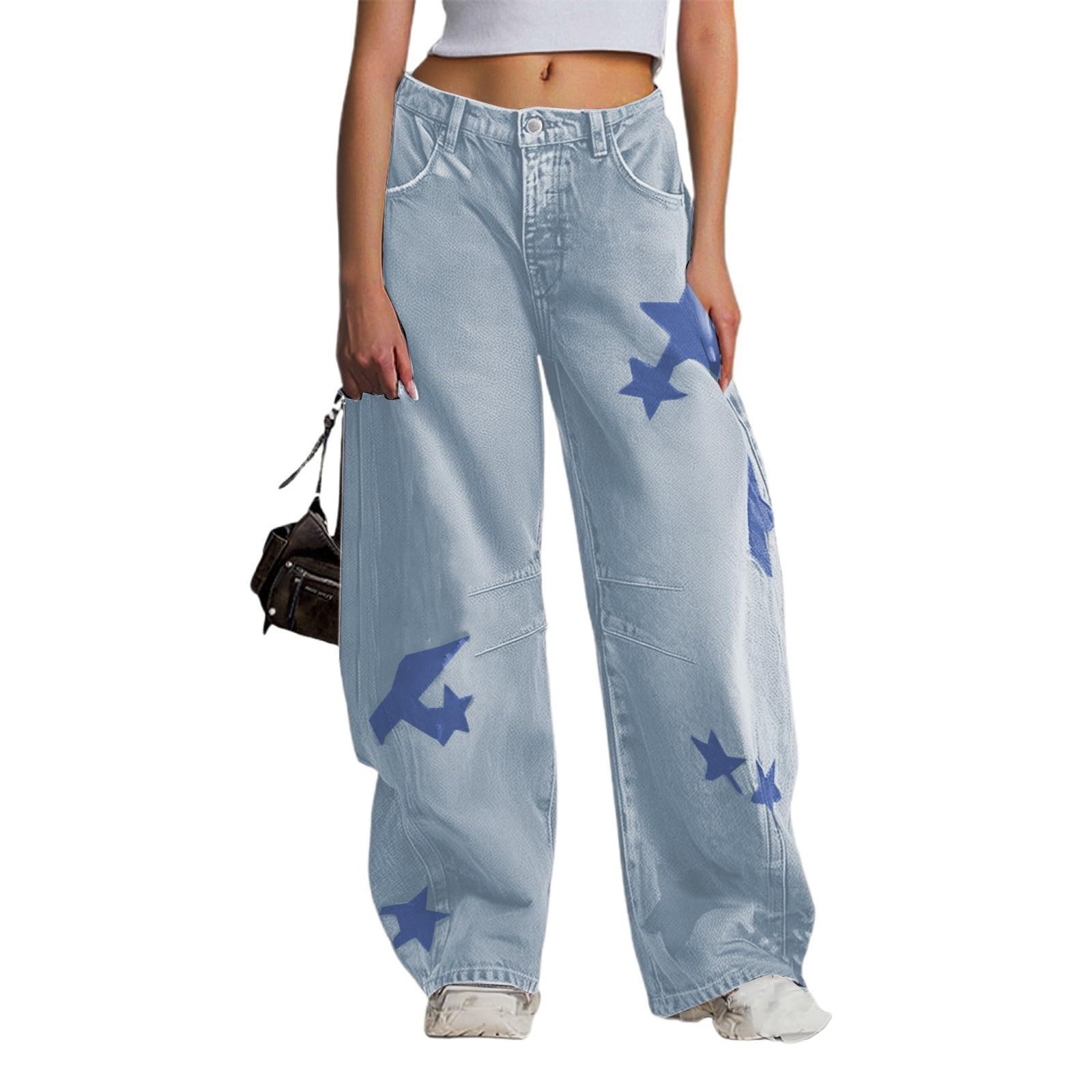 Vaqueros Anchos Mujer Pantalones Tejanos Tallas Grandes Ropa Ligero Elasticos Pantalón Rectos Invierno Baggy Vaquero Primavera Casual