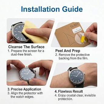 Fawley 5 Pack Flexible Screen Protector for Moonwatch Self-Healing TPU Film Watch Screen Protector HD Clear Watch Screen Cover Anti-Scratch Protector Compatible with Moonswatch Omega x Swatch