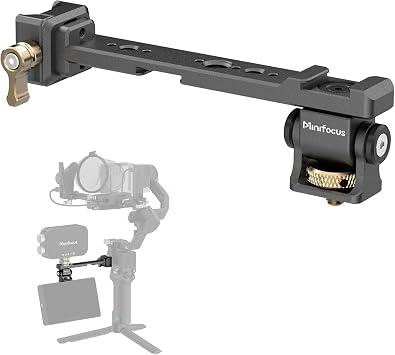 Adjustable Camera Monitor Mount with Quick Release NATO Clamp, Cold Shoe Mount, 360 Rotatable Field Gimbal Monitor Holder for DJI RS 4 Mini/RS 4 / RS 4 Pro/RS 2 / RSC 2 / RS 3 / RS 3 Pro/RS 3 Mini