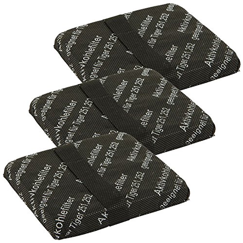 AVR-handel 3 x filter geurfilter actief filter geschikt voor Vorwerk Tiger VT 251 252 stofzuiger