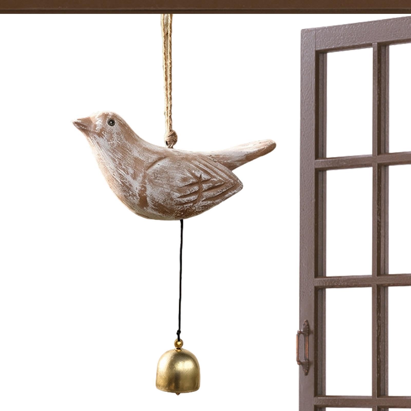 Dekoracyjne dzwonki wietrzne, drewniany ornament koliber, dzwon dźwiękowy ze wzorem, biżuteria ogrodowa z akcentami, 29 x 15 x 7 cm, dekoracja zewnętrzna, artystyczne akcesoria na taras