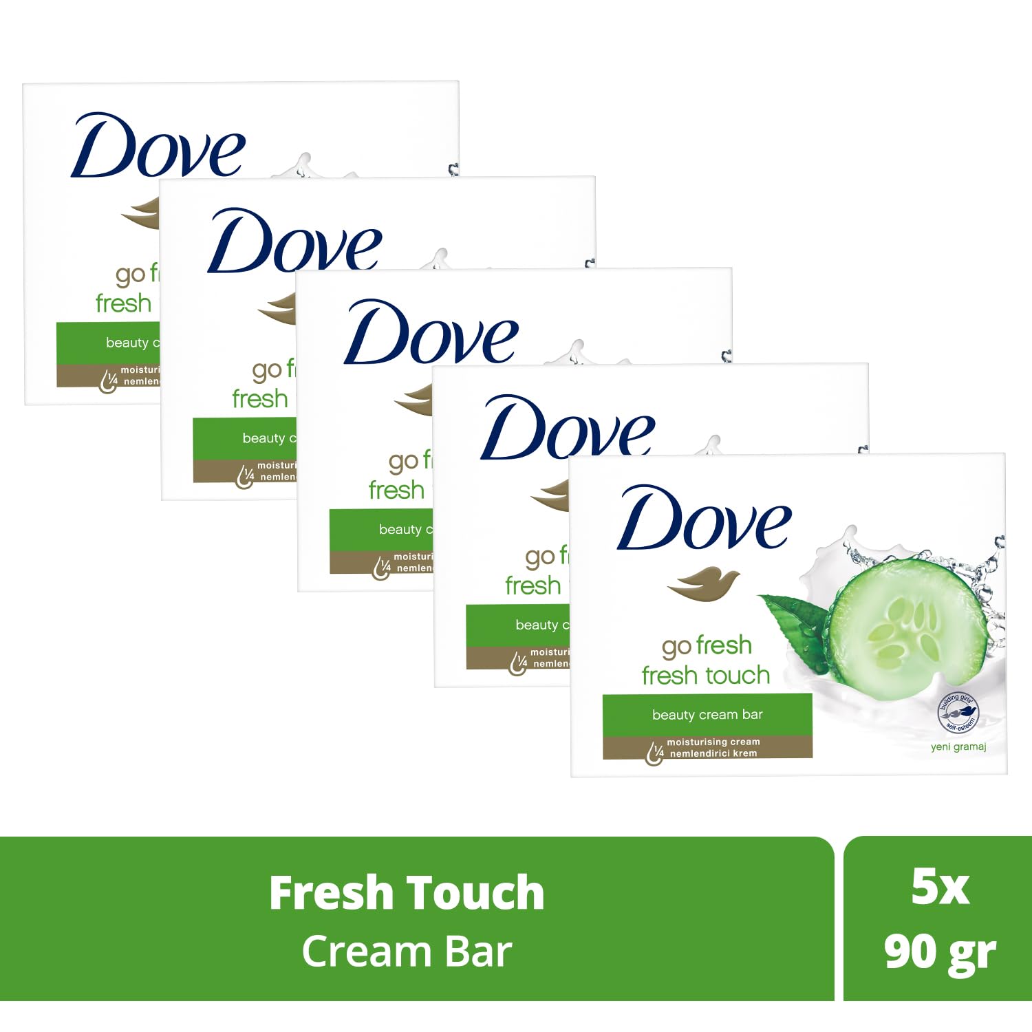 Dove Beauty Cream Bar Go Fresh Fresh Touch Nemlendirici Krem 90 g x5 Adet