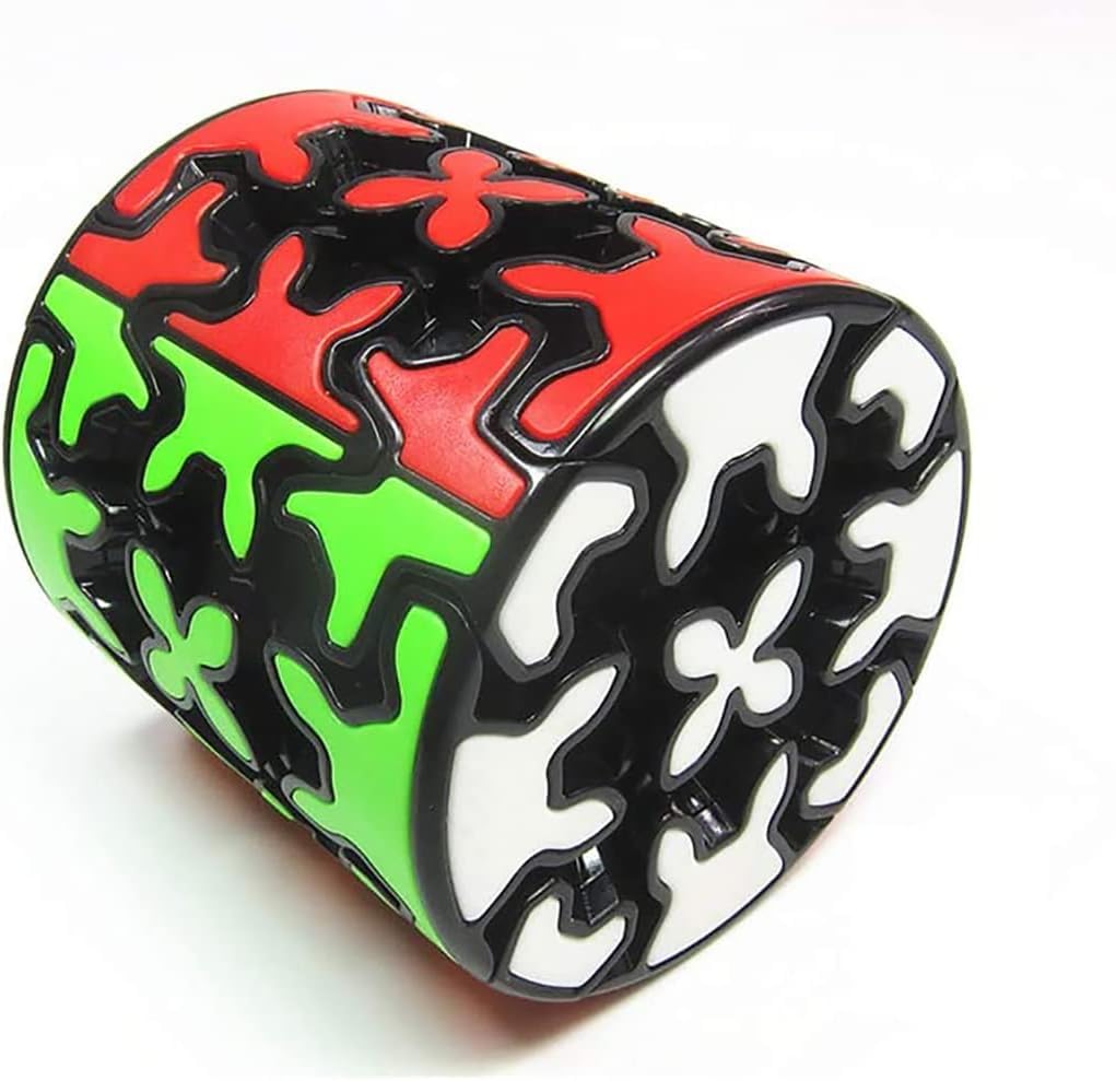 Logica Gochi - Cubo Magico Gear Cilindro 3x3 - Rompicapo collezione - Senza adesivi - Cubo resistente - Idea regalo puzzle - Da viaggio - Puzzle per principianti - 5