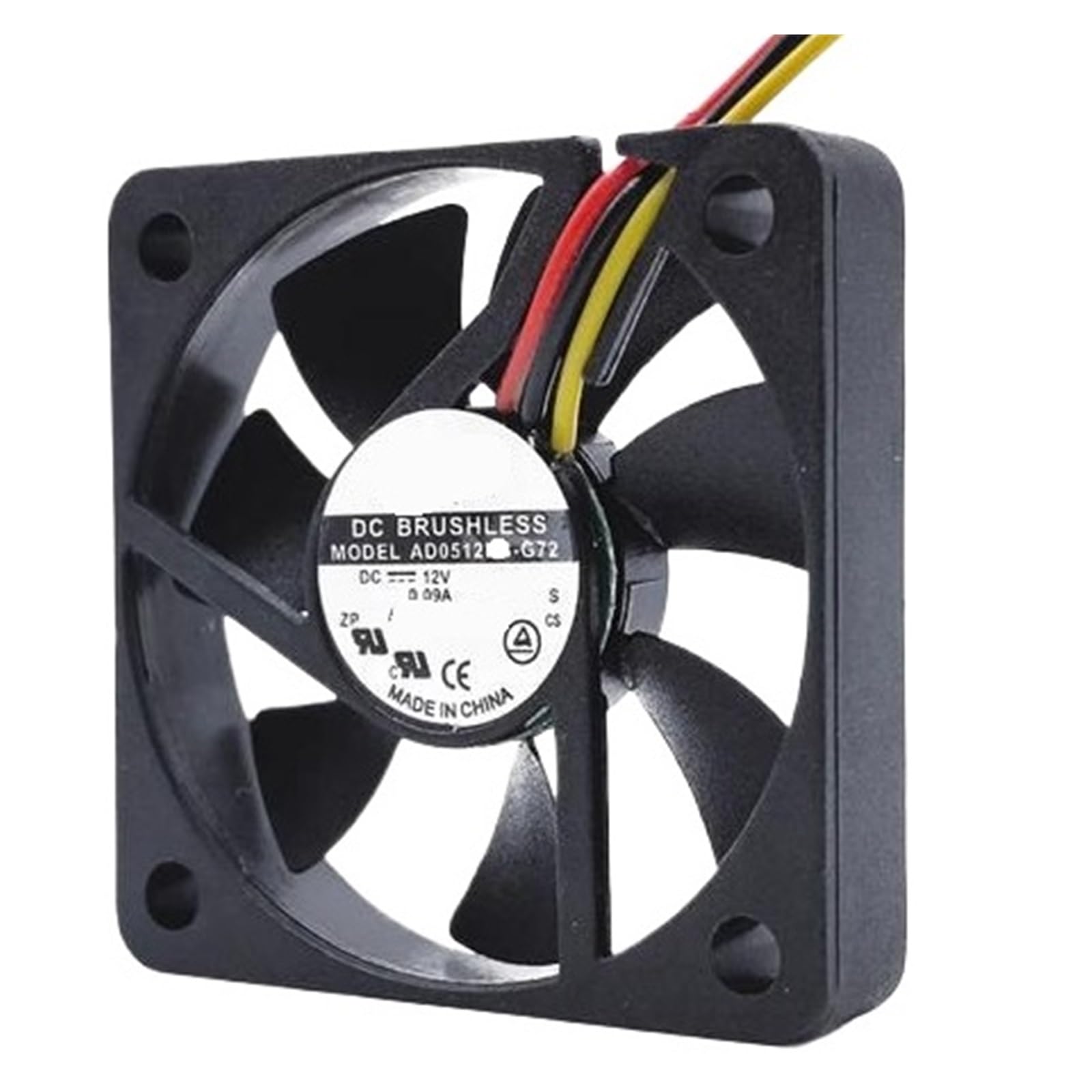 VDOQTLJT AD0512HB-G72 5cm 50mm Fan 50x50x10mm DC12V 0.11A 3 Lines 3Pin Cooling Fan