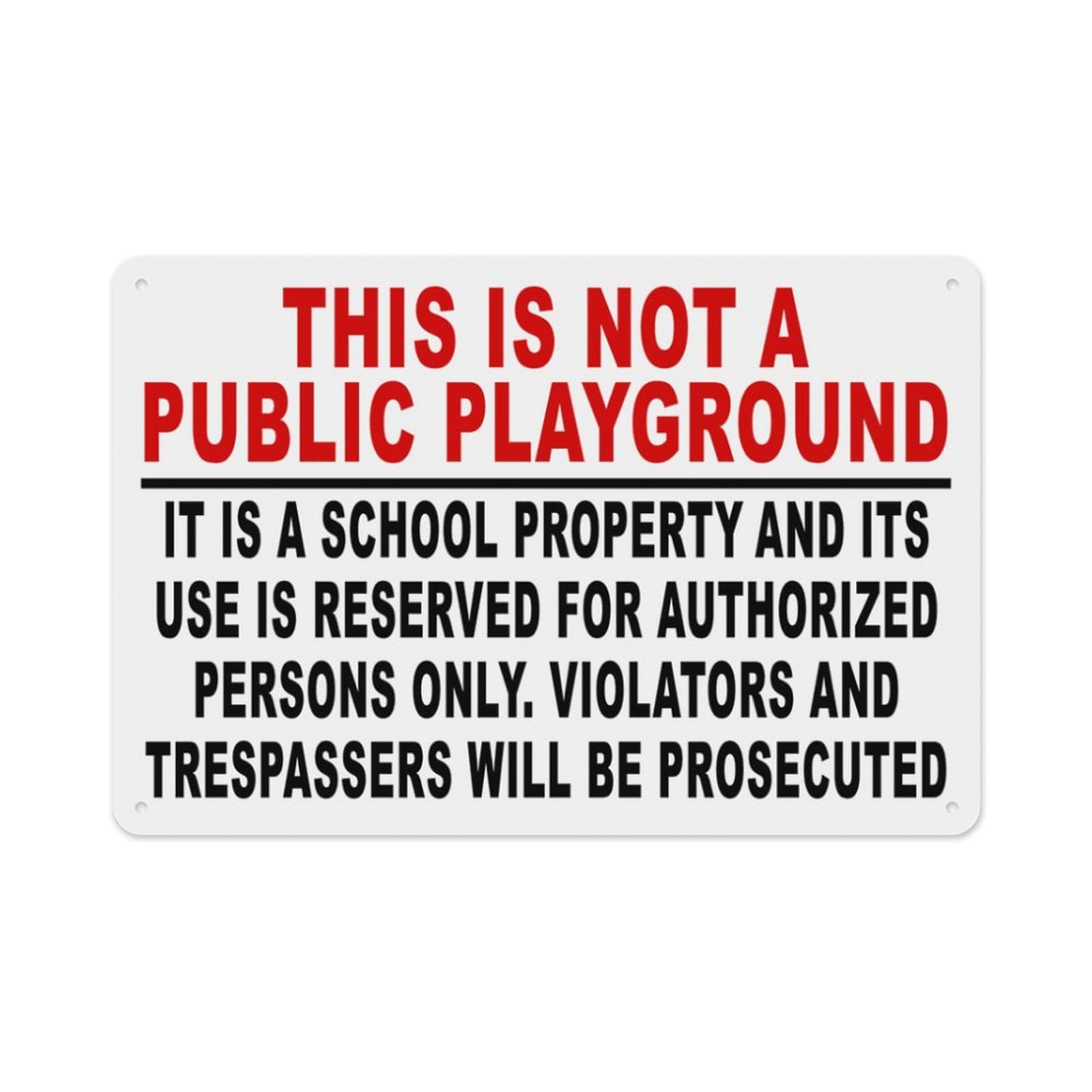 This Is Not A Public Playground Personalized Cafe Wall Decor Metal Gifts for Friends Families and Holiday Tin Sign 8x12 Inch
