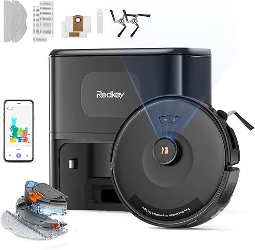 Redkey D8 Pro Robot Aspirateur Laveur, 38000Pa Robot Aspi…