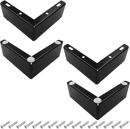 Miniatura 8 de Cionyce Paquete de 4 patas de muebles de 3 pulgadas de altura, patas de muebles de diseño minimalista, patas de sofá de metal de repuesto para sofá,