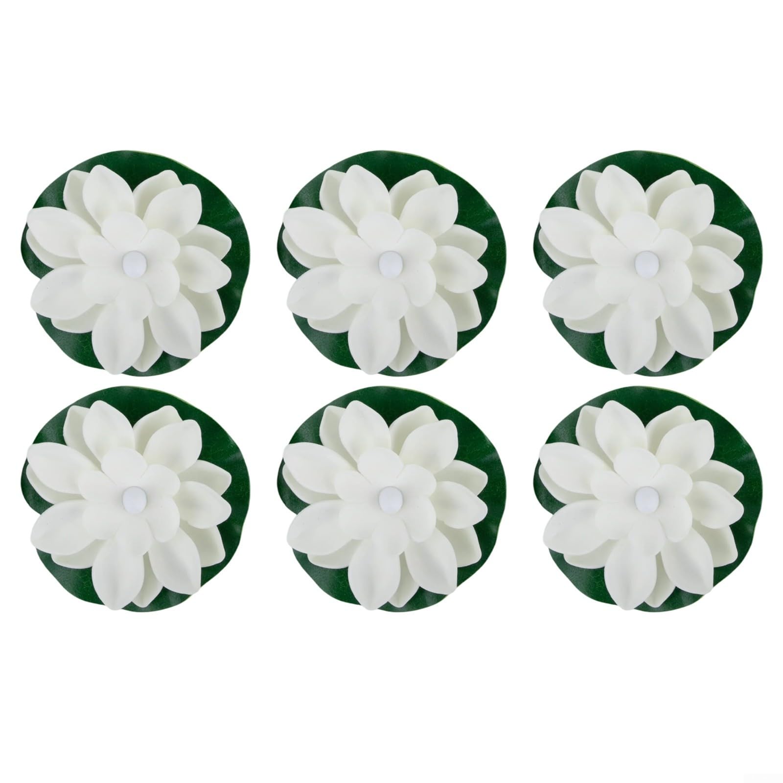 Set of 6 Multicolor Lotus LED Floating Night Lights with Smart Sensor for River Pond Water Decoration, Waterproof Wishing Lanterns for Garden Indoor Outdoor Festive Use(B)