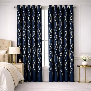 Bliss Casa Embossed Blackout Curtain Panels 140×240 cm – Thermal Insulated