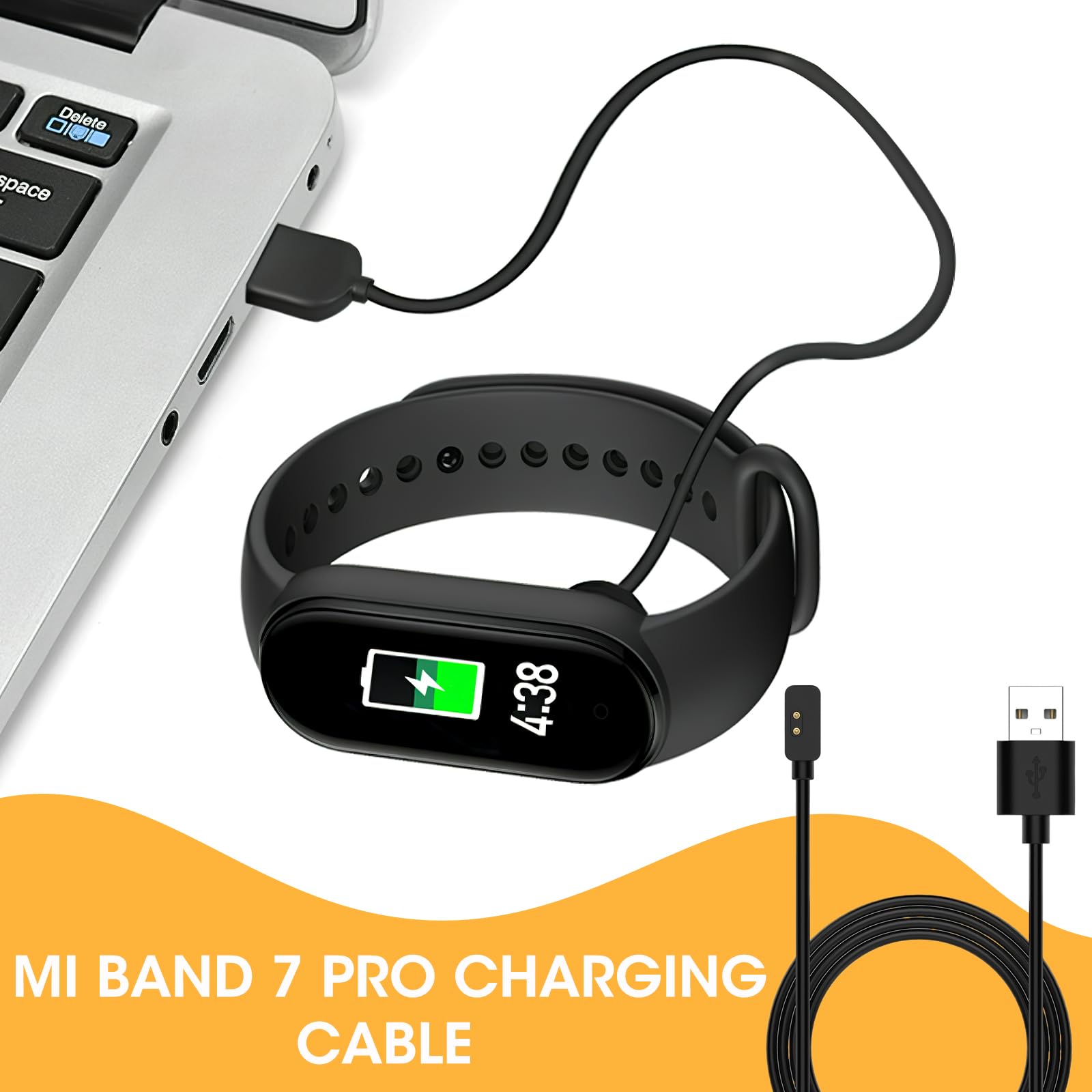 Caricatore Magnetico Per Xiaomi Redmi Watch 3/2 Lite/Smart Band Pro/Mi Band 7 Pro - Cavo USB 1m, Nero - Foto 8