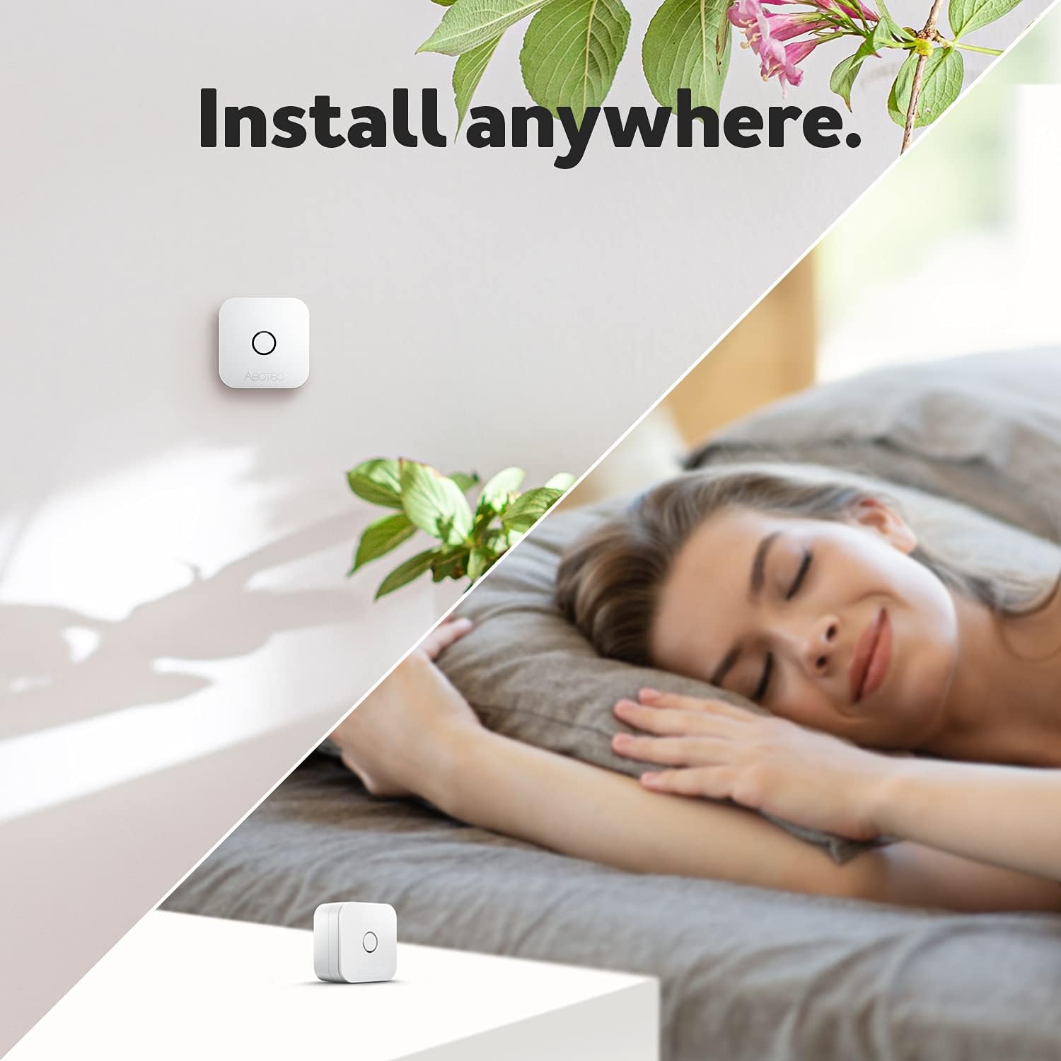 Aeotec aërQ Temperature, Humidity, Dew Point Sensor - Wireless, Battery Powered, Z-Wave Hub Required (White)
