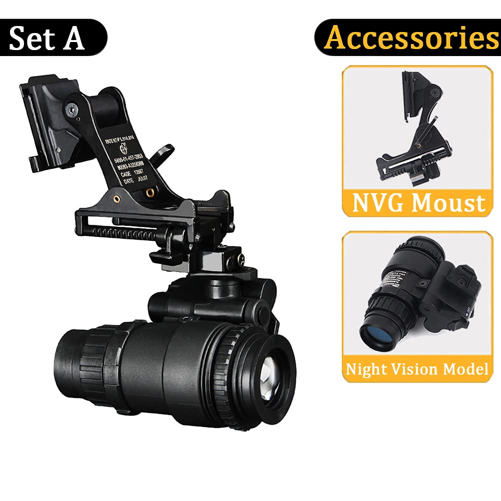 PVS14 Night Vision Goggles NVG Mount, FAST Helmet and Telescope Model