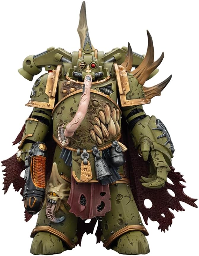 JOYTOY Warhammer 40K Death Guard Deathshroud Terminator 2 with Manreaper and Plaguespurter Gauntlet 1:18 Action Figure Mecha Joy Toy Collection Model Gift