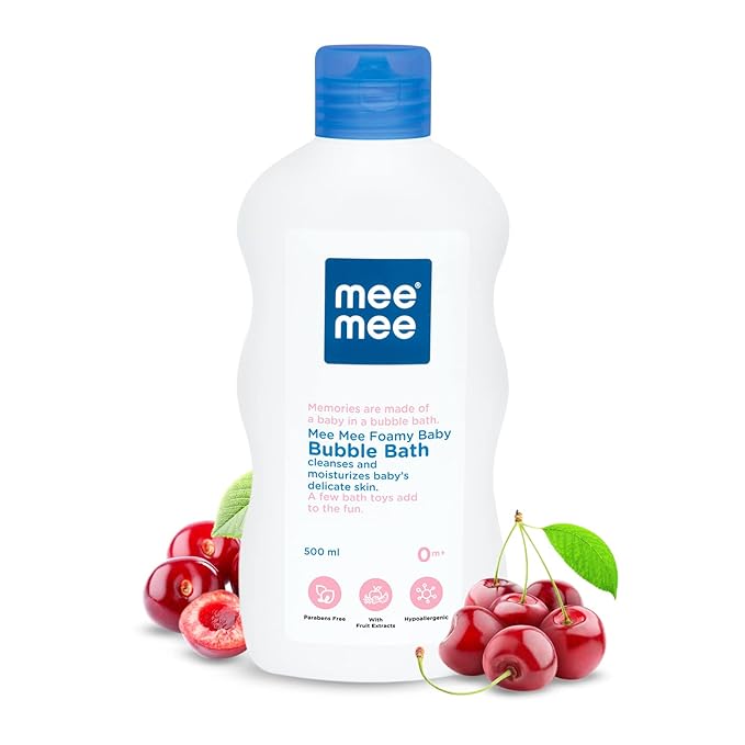 Mee Mee Baby Body Wash 400 Ml, Pack of 1 With Cherry & Fruit Extracts | Tear-Free Formula | Moisturizes and Soothes Skin | Natural Head to Toe Baby Mild Bubble Bath Dermatologically Tested