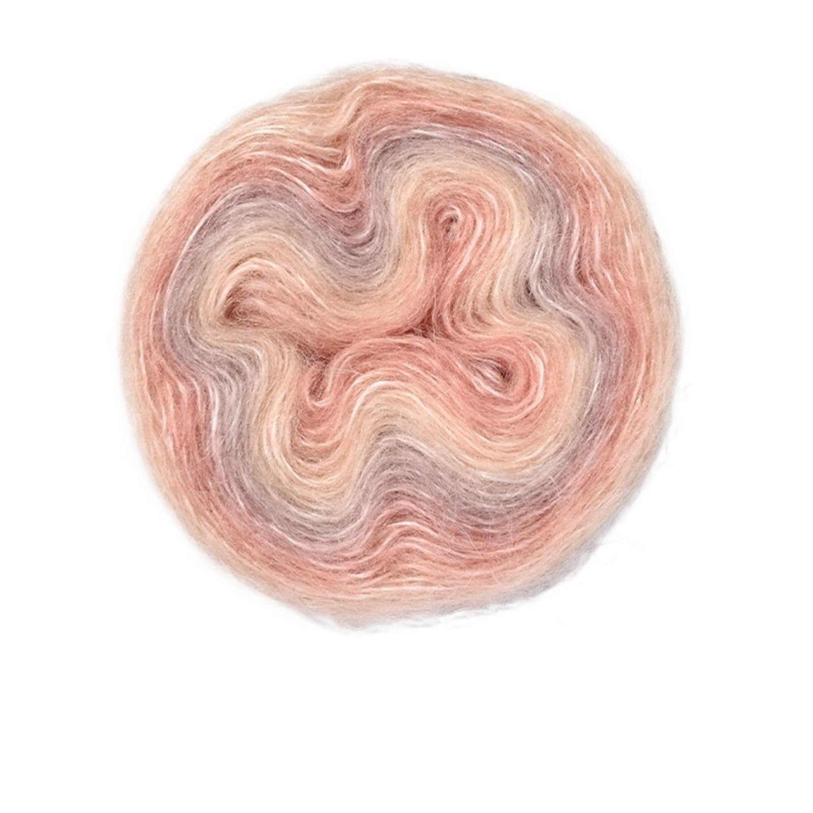 XIUsheUA 250M Rainbow Gradient Color Cake Yarn Cotton Blend Yarn DIY Crochet Skirt Lace Line Hand-Woven Soft Yarn(Color11)