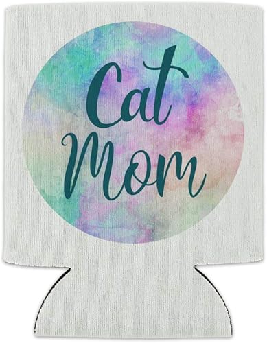 Miniatura 2 de Cat Mom - Enfriador de latas colorido  Funda aislante plegable para bebidas  Soporte aislado para bebidas