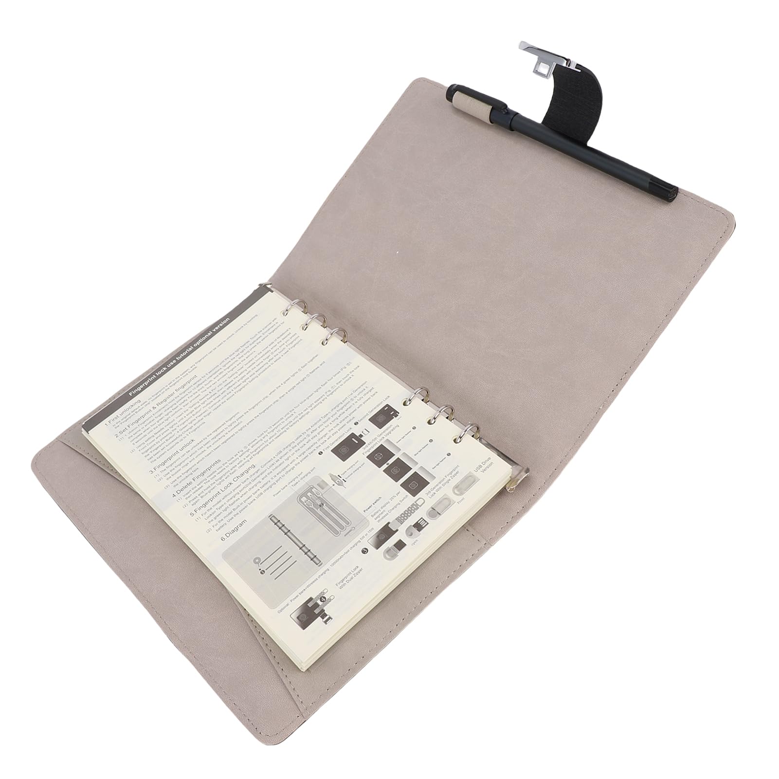 Duokon Intelligentes Stift- und Notizbuch-Set, KI-sprachgesteuertes Digitales Schreiben mit Handschrifterkennung, Fingerabdrucksperre, Offline-Speicherung, A5 80 Blatt für Studenten und Berufstätige