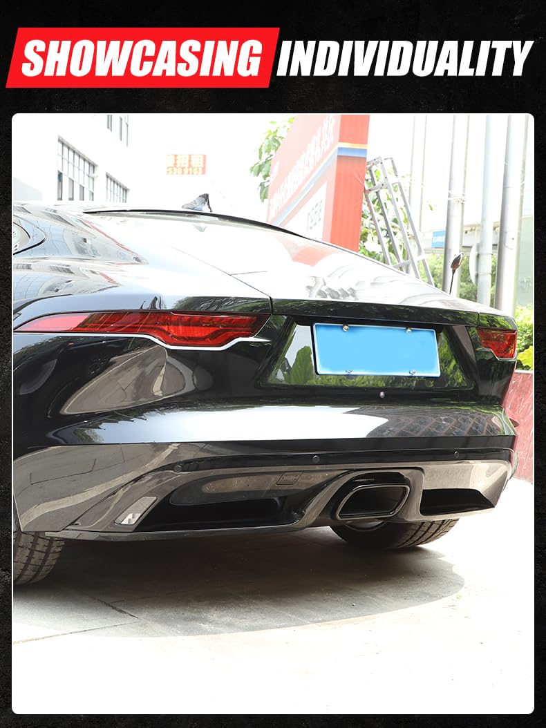 Auto Auspuff Endrohr Dekoration Rahmenabdeckung Geeignet für Jaguar F-TYPE 2024,Auto Quad Endrohr Rahmen, Auspuff Endrohr Abdeckung Trim für Jaguar F-TYPE Auto-Zubehör