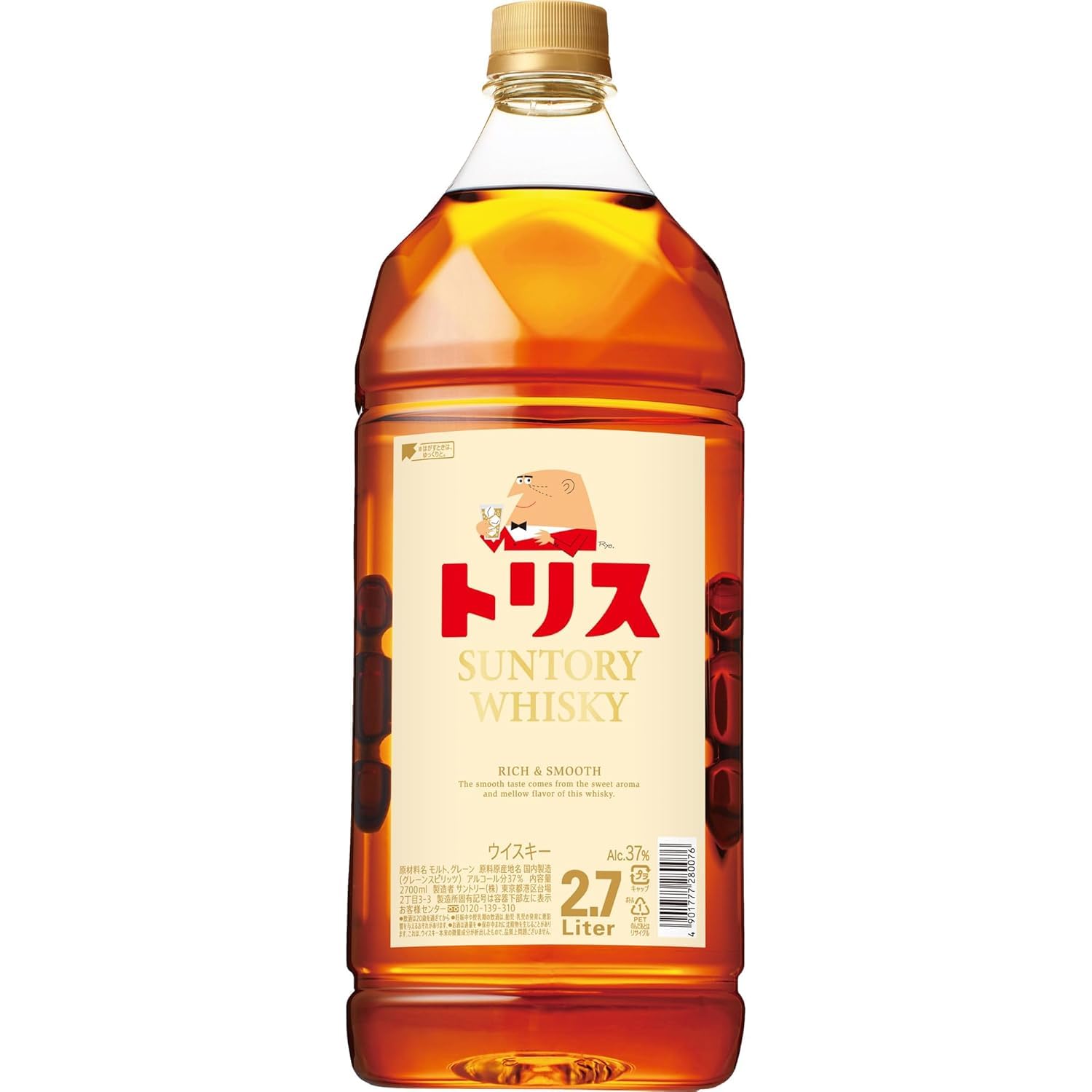Amazon.co.jp: トリス クラシック 37度 [PET] 2.7L 2700ml x 6本