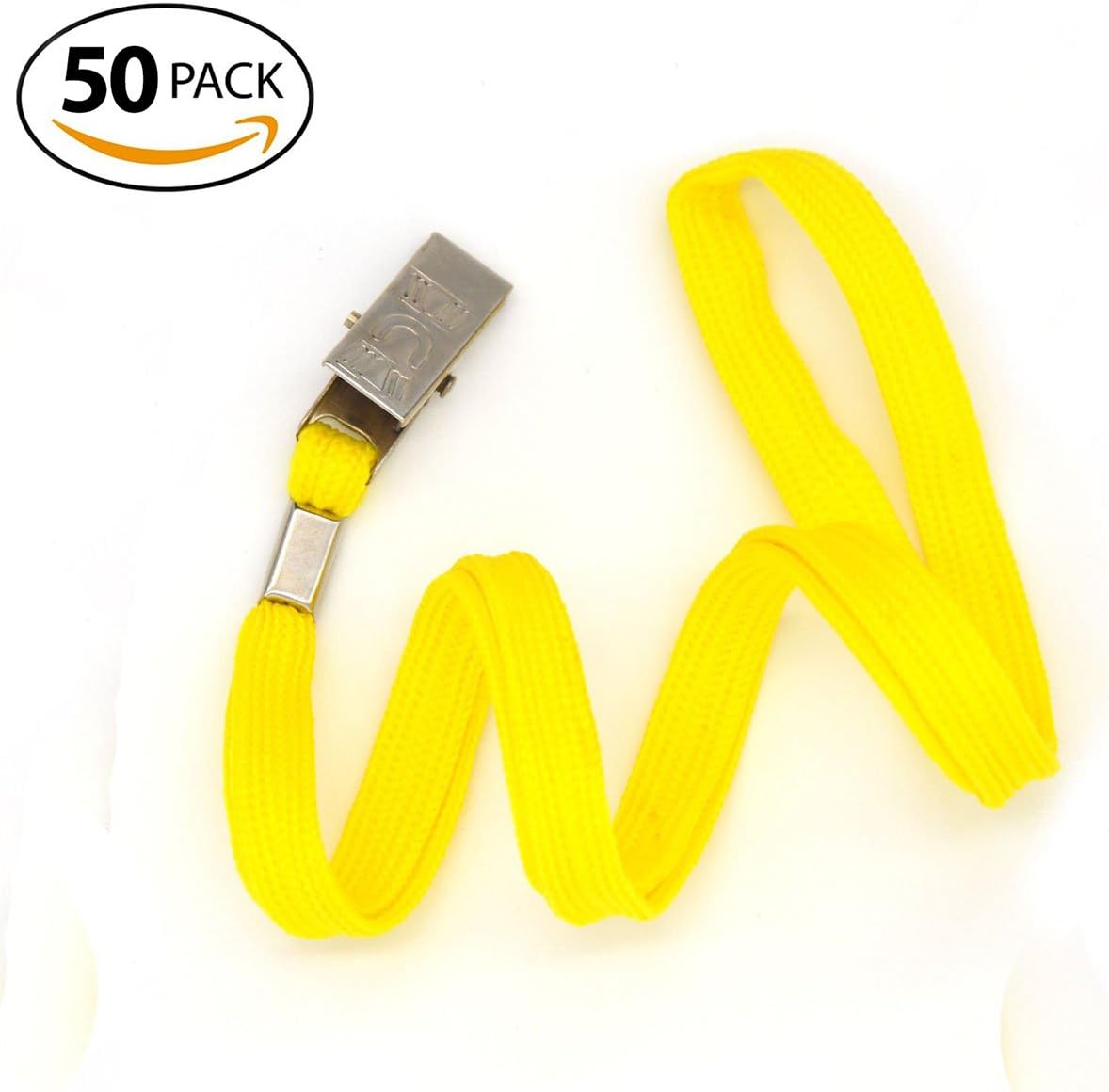 Bird Fiy 50 Pcs Cotton Lanyards Bulldog Clip 32-inch Flat Braid Neck Lanyard for Id Cards/Badges - Image 3