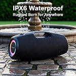 ZEALOT 120W Bluetooth Beach Speaker, Outdoor Camping Speaker, IP67 Waterproof with 150W Peak Booming Bass, EQ, AUX, TF, LED Light, BT 5.2, Portable Speaker for Home, Outdoor, BBQ, Party,Gifts for Men