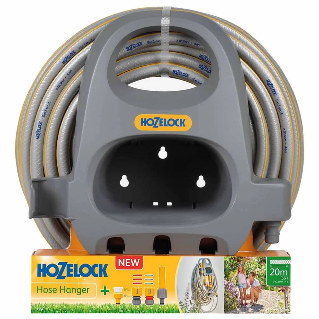 Hozelock 2364 Hose Hanger With 20M Hose & Fittings - Grey - Image 2