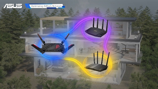 Asus Mesh ASUS RT-AX86U Pro - WiFi 6, 5700Mbps, 2.5G Port, AiMesh Compatible Gaming Router