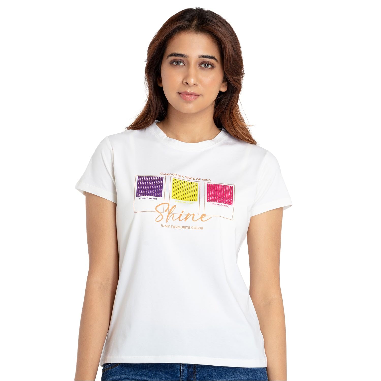 Status Quo Womens Printed Round Neck T-Shirt