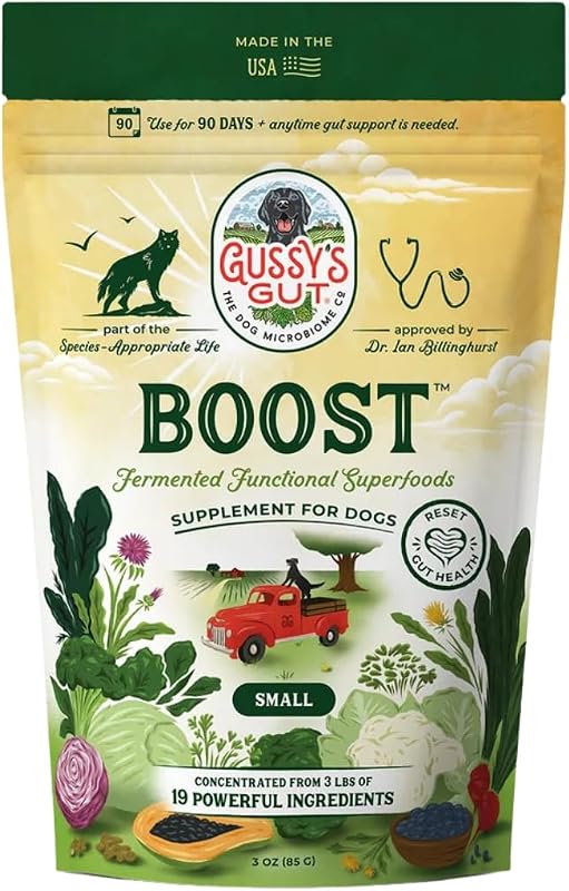 Probiótico e Prebiótico Fermentado para Cães GUSSY'S GUT Daily-Boost, 85 g