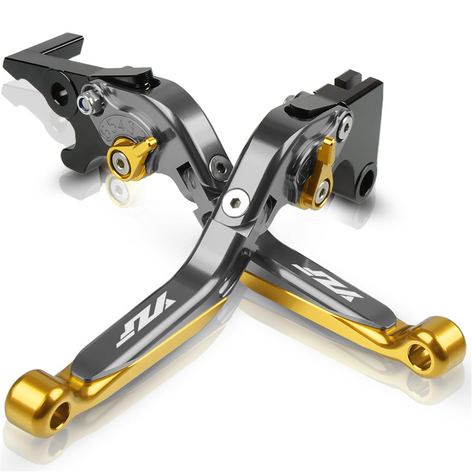 YZF Leve Di Frizione Del Freno Del Motociclo Regolabili Per YZF R1 R1S R1M 2015-2020 R6 2017-2020 YZF-R1 YZF-R1S YZF-R1M 2015-2020 YZF-R6 2017-2020(Oro+Colore titanio)