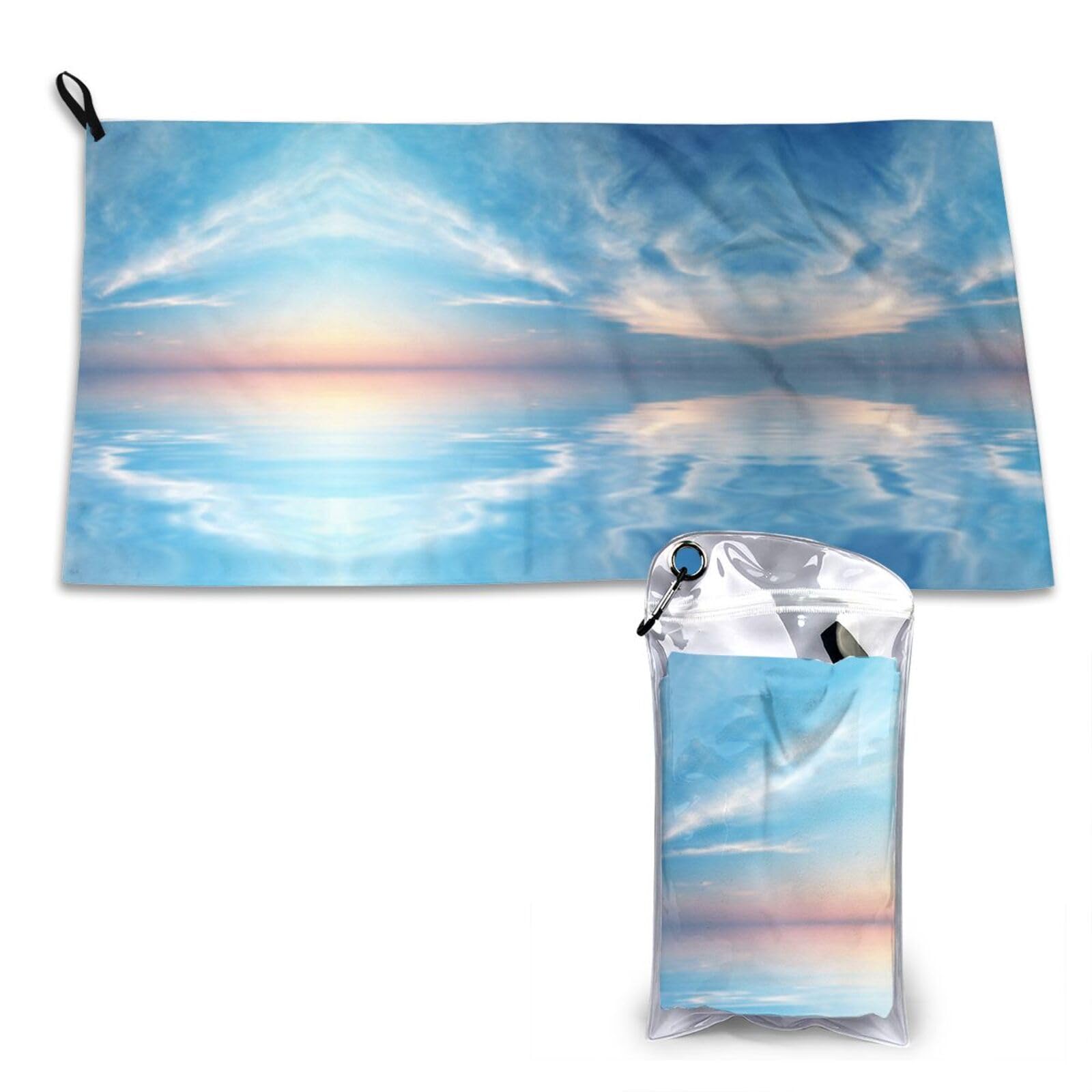 WXWJSHMGC Peaceful Seascape Print Cooling Towel, Gym Towel,Cooling Towels For Neck, Soft Breathable Travel Cool Towel,Sports Towels For Gym,Camping