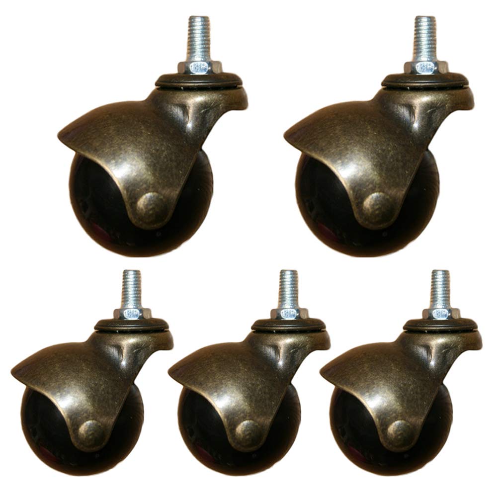 Set of 5 Caster Wheels,Furniture Caster,Swivel Castor Wheel,Chair Casters Wheel,M8 / M10mm Threaded Rod