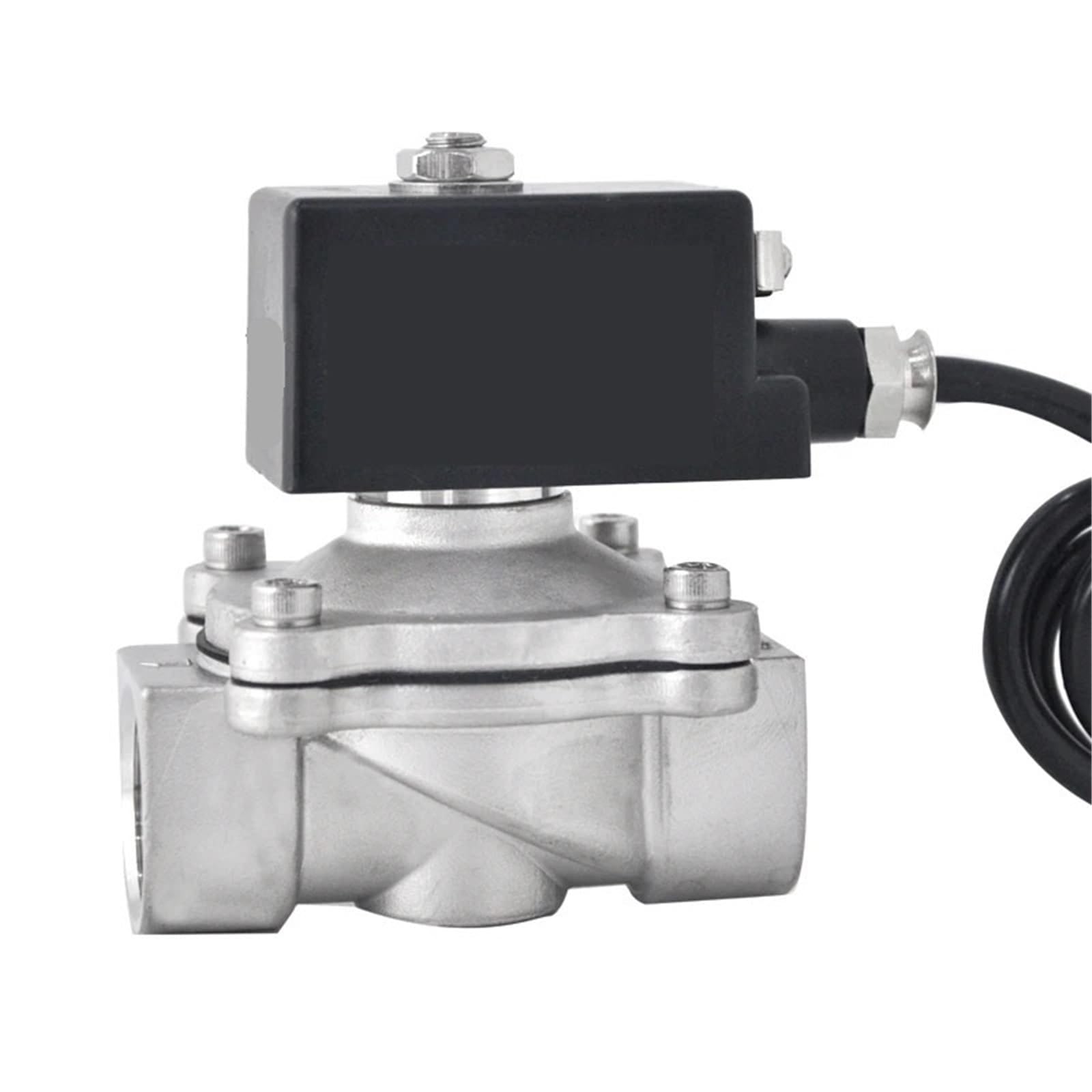 Électrovanne normalement fermée 3/8" gaz sécurité inox 304 220V