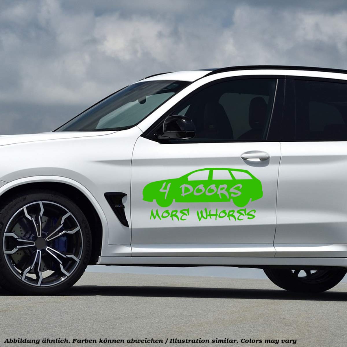 4 Doors for More Whores XXL 0076 (Bianco) // Adesivo OEM JDM Style Vinyl Transfer