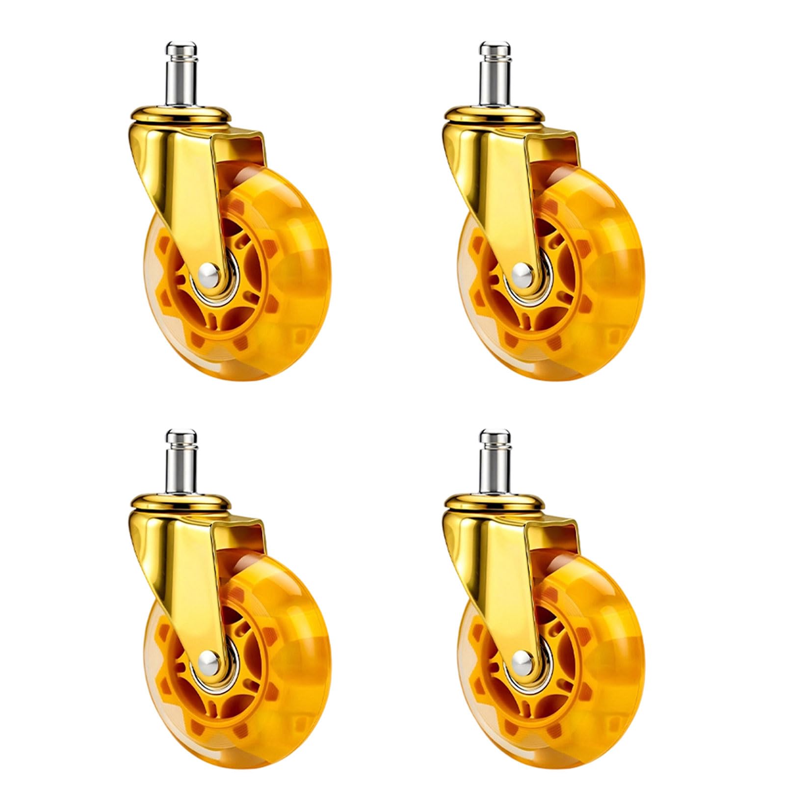 Tsophreniq 4 Gold Strong Twist Casters With Reductions & 360 Degree Rotation Modern Furniture Casters For Work Area Chairs & Sofas Abs Furniture Disks
