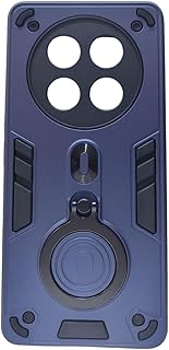 جراب حماية صلب لموبايل هونر X9C مصمم بطبقة مزدوجة بتصميم مقاوم للصدمات مع مسند حلقة إصبع دوار 360° وحامل مغناطيسي للسيارة (أزرق)