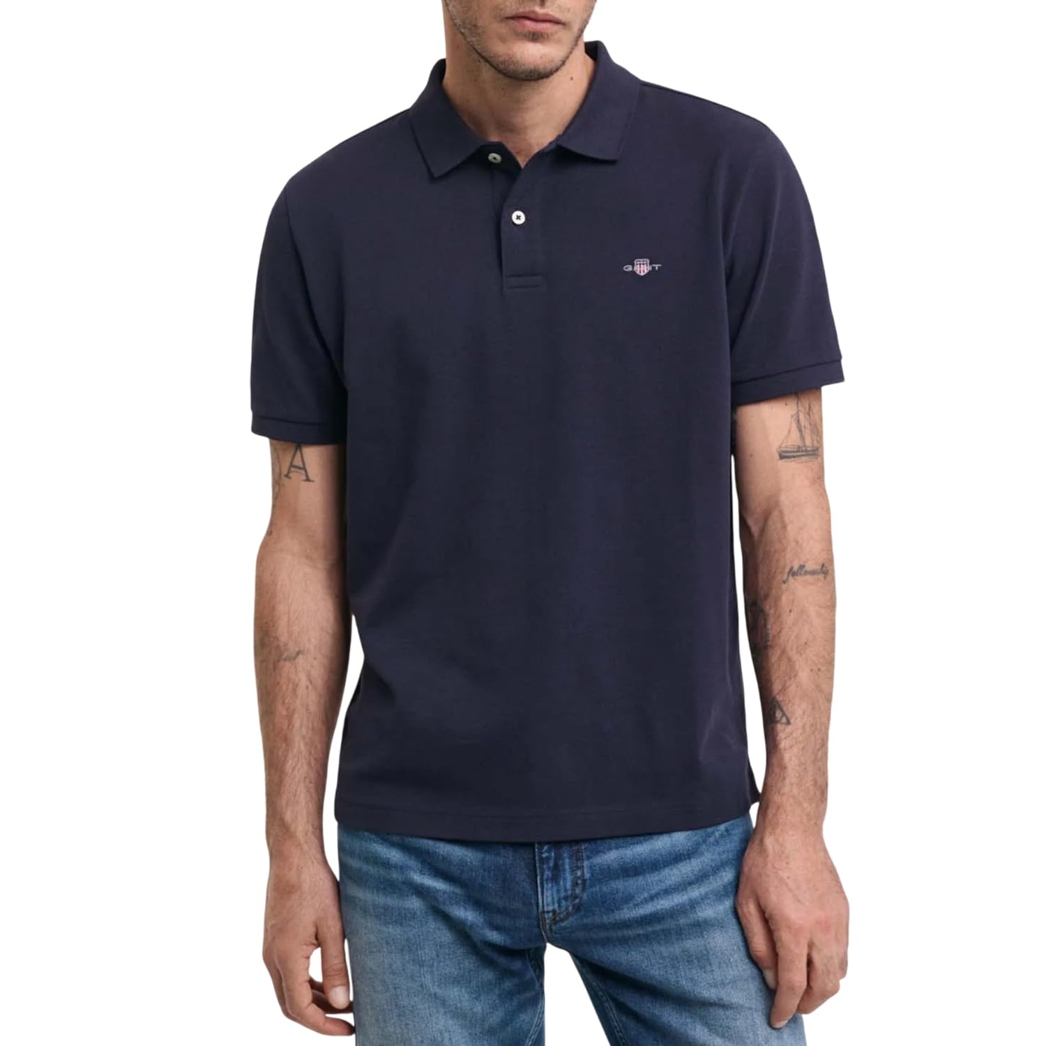 GANT Reg Emb Archive Shield Polo Camisa de Polo Hombre (Pack de 1)