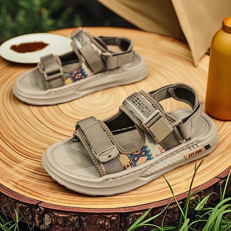 Men's Slip-On Sandals with Soft Rubber Sole - Breathable PU Upper, All-Season Beach & Outdoor Shoes for Men Casual Comfort for Hiking, Camping, Vacation3