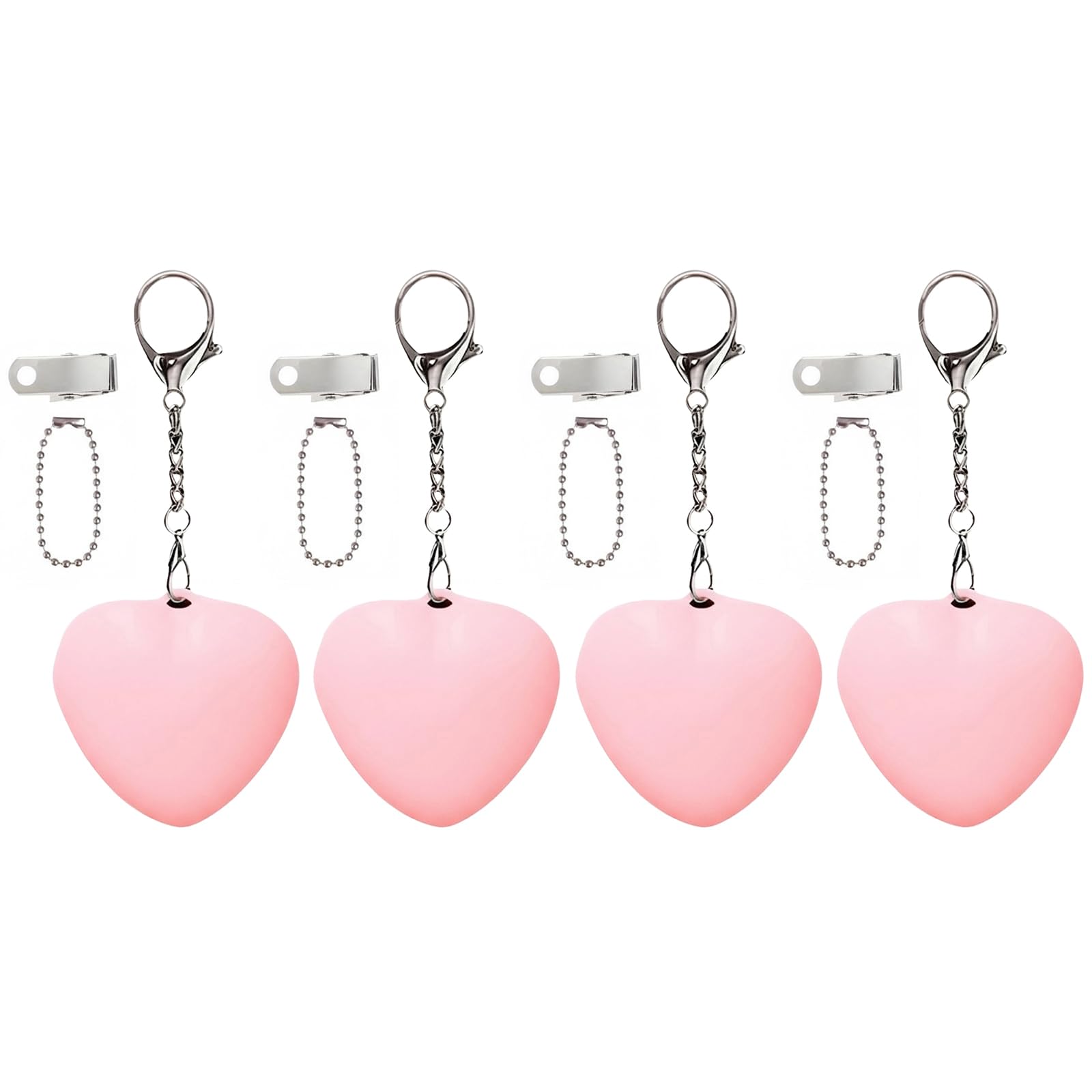 4Pcs Purse Pink Light Handbag Lights, Automatic Sensor Touch Activated LED Lamp, Heart Shaped Rechargeable Glow Lights for Women Bag, USB Night Light for Handbags & Purses, Gift for Ladies Girls