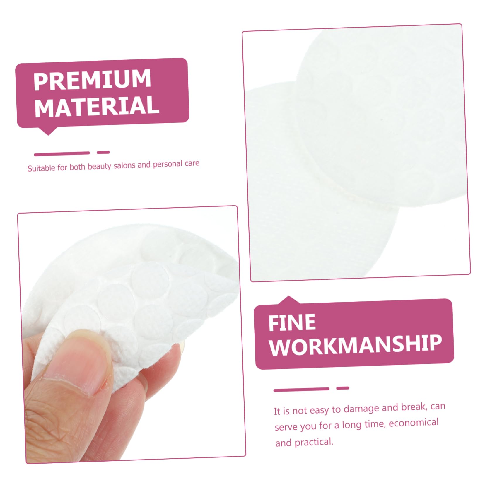 GOOHOCHY Hotel Beauty Kit 20 Disposable Cotton Rounds Makeup Remover Pads Facial Pads for Face Nail Files Perfect for Travel