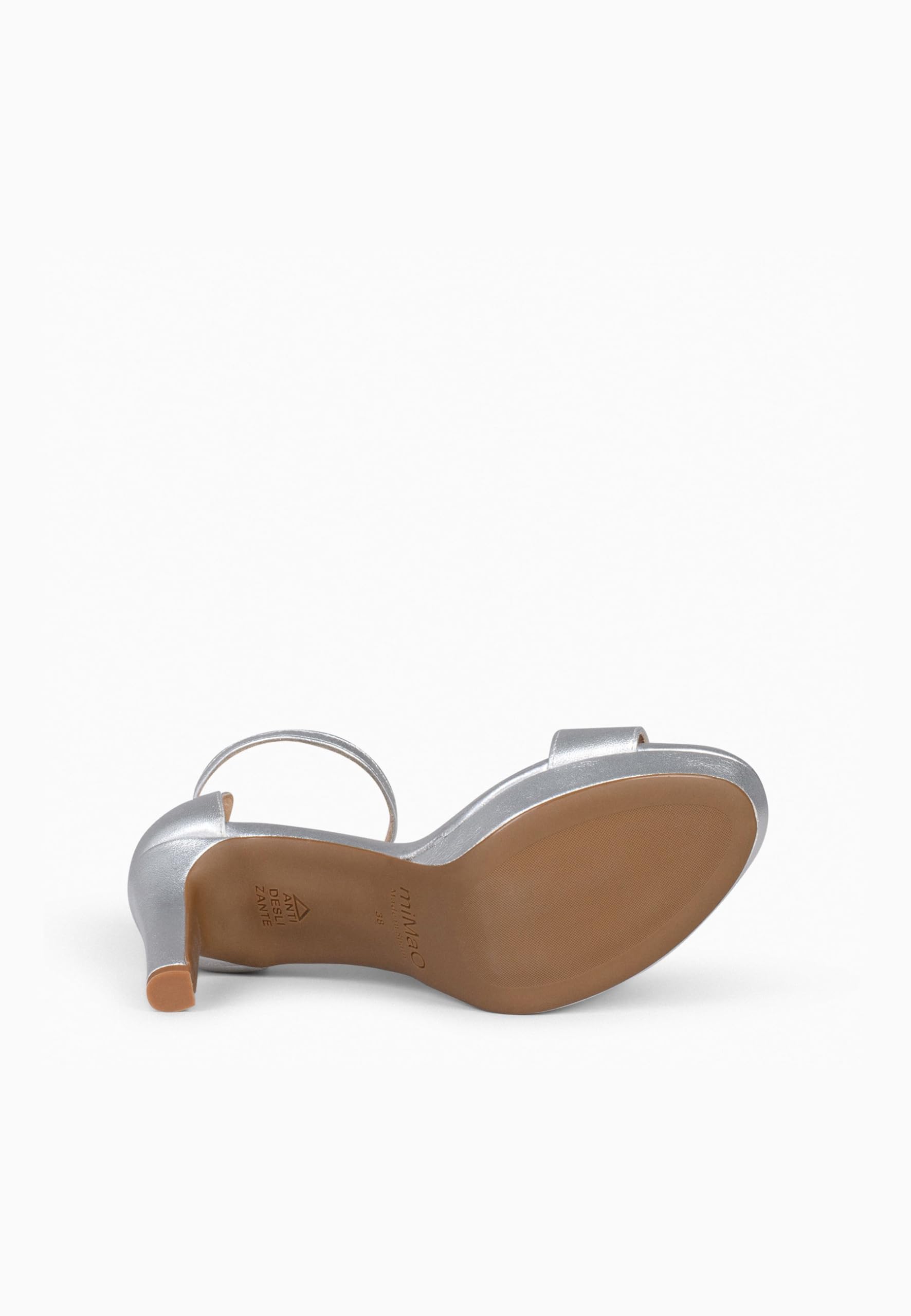 miMaO. Sandalias elegantes de tacón alto con plataforma de Piel. Hecho en España