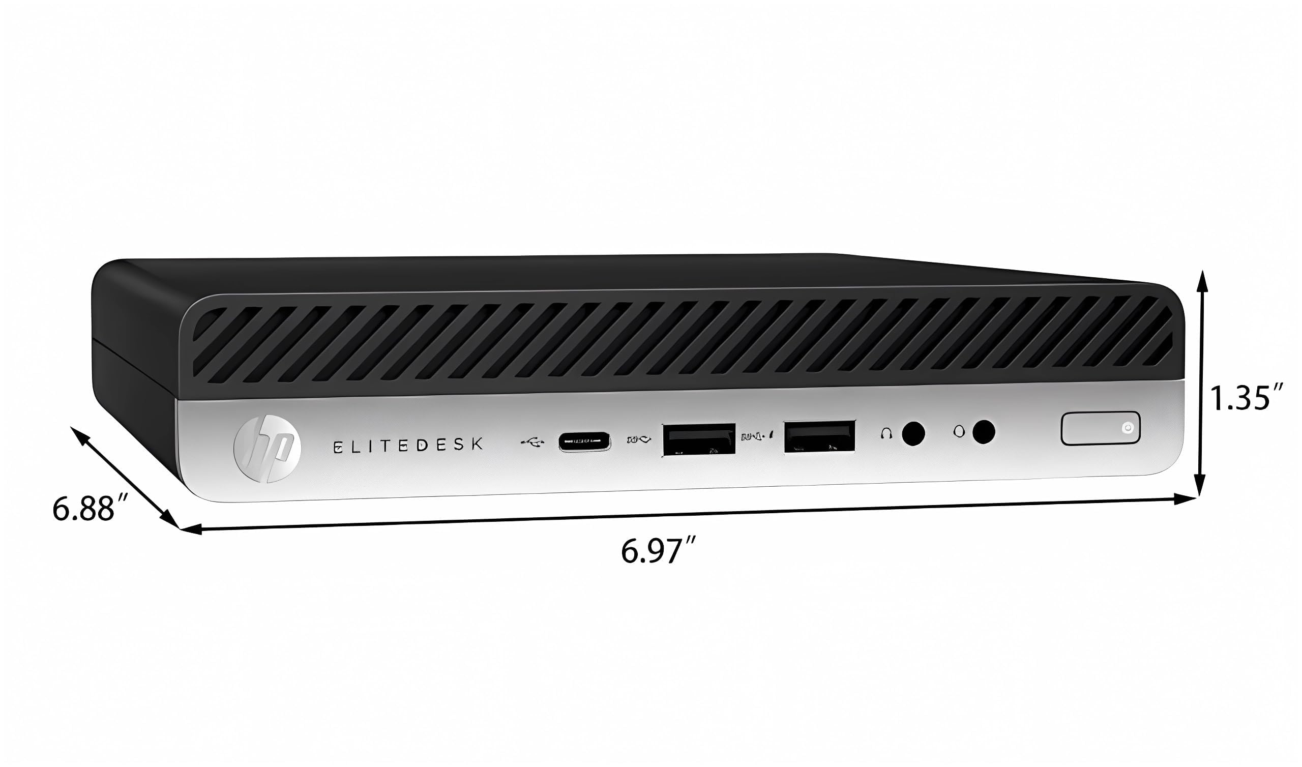 HP EliteDesk 800 G3 Tiny Mini PC de sobremesa, Intel Core i5-6500, 8 GB de RAM, SSD de 256 GB, sin Teclado ni ratón, WiFi, Bluetooth, Windows 11 Pro (reacondicionado)