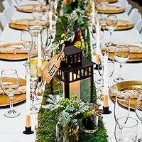 Vista 7 de 2 piezas portavelas cónicos negros, portavelas de hierro mate, centros de mesa para decoración del hogar, aniversario de boda, fiesta, regalos