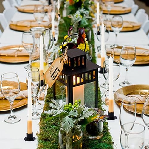 Miniatura 5 de 12 portavelas cónicos negros, portavelas de hierro mate, centros de mesa para decoración del hogar, aniversario de boda, fiesta, regalos de