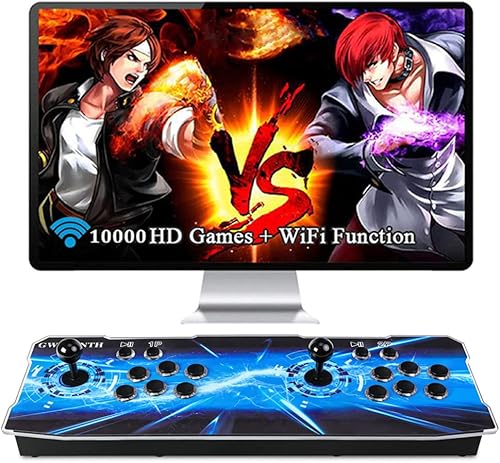 GWALSNTH 3D Pandora Box 18S Pro Arcade Games Console, 10000 en 1 máquina de videojuegos HD, juegos Plug and Play en casa, función WiFi para añadir