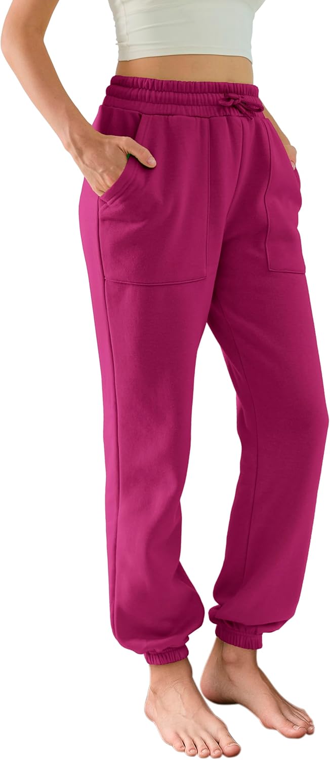 DITOK Baggy Sweatpants for Women High Waisted Soft Fleece Lining Sweatpants with Pockets Y2K Joggers Lounge Campus Outfits