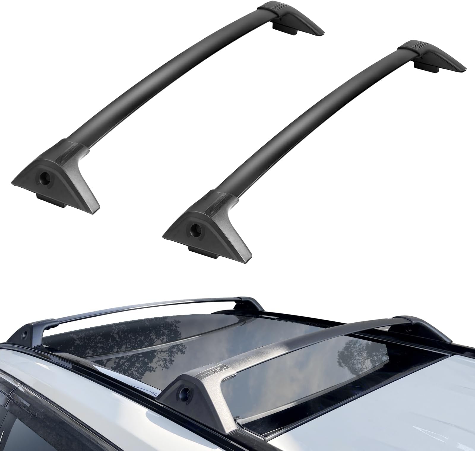 VEVOR Roof Rack Cross Bars, Compatible with Toyota RAV4 2020-2023, 160lbs Load Capacity, Aluminum Anti-Rust Crossbars with Locks, Rooftop Cargo Bag Luggage Carrier (Not Fit for Adventure/TRD Off-Road)