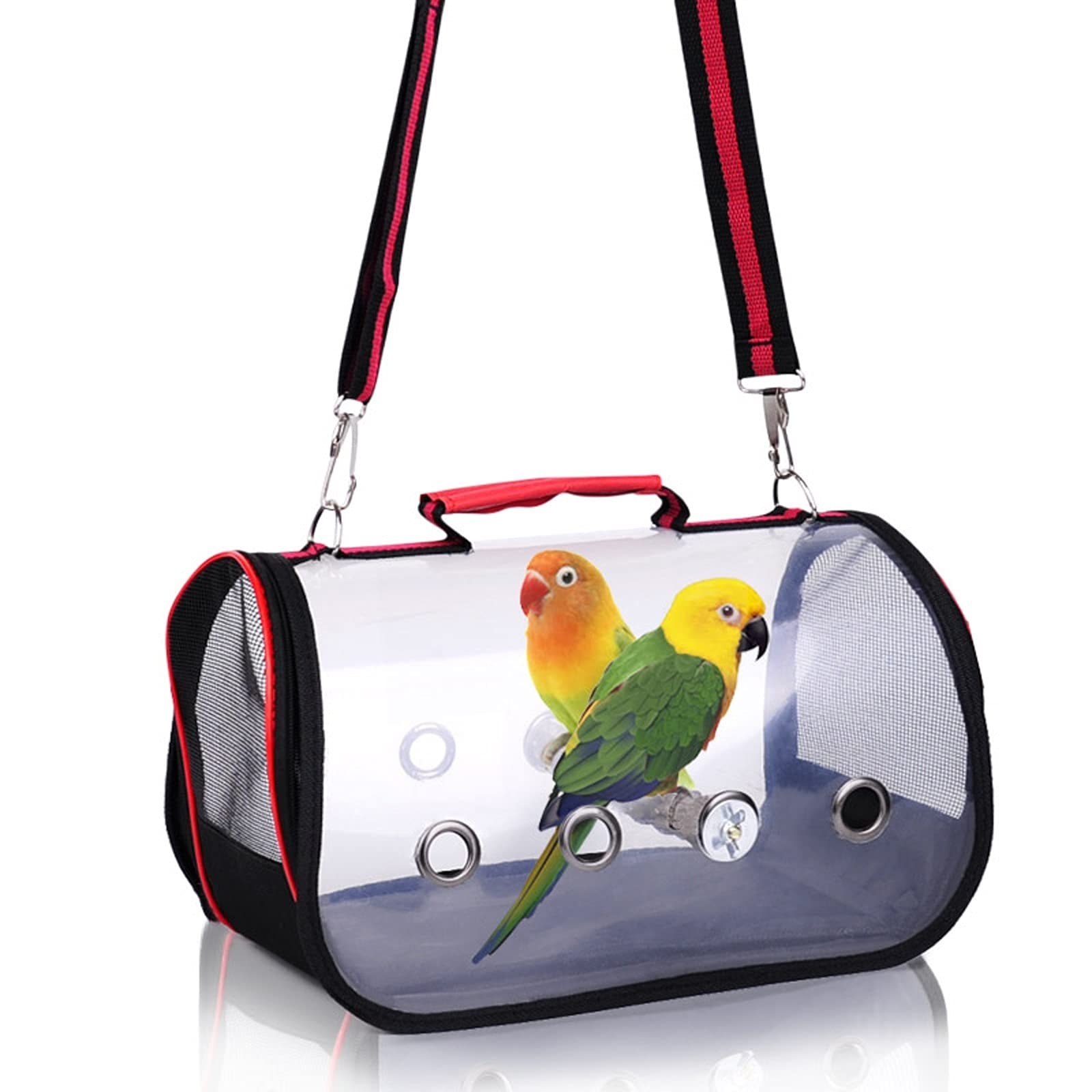Jaula para Pájaros Mochila de pájaros ligeros Transparente y transpirable Pájaro Bolsa de viaje Pájaro Pájaro Copa de alimentación adecuada for transporte de aves al aire libre Jaula para Periquitos