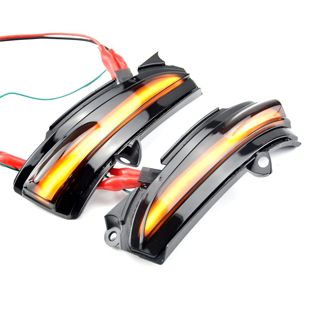 kierunkowskaz LED dynamiczny wskaźnik migacza w lusterku bocznym światło sekwencyjne Kompatybilny z Mo-ndeo 4th MK5 2014-2019-niebieski i żółty